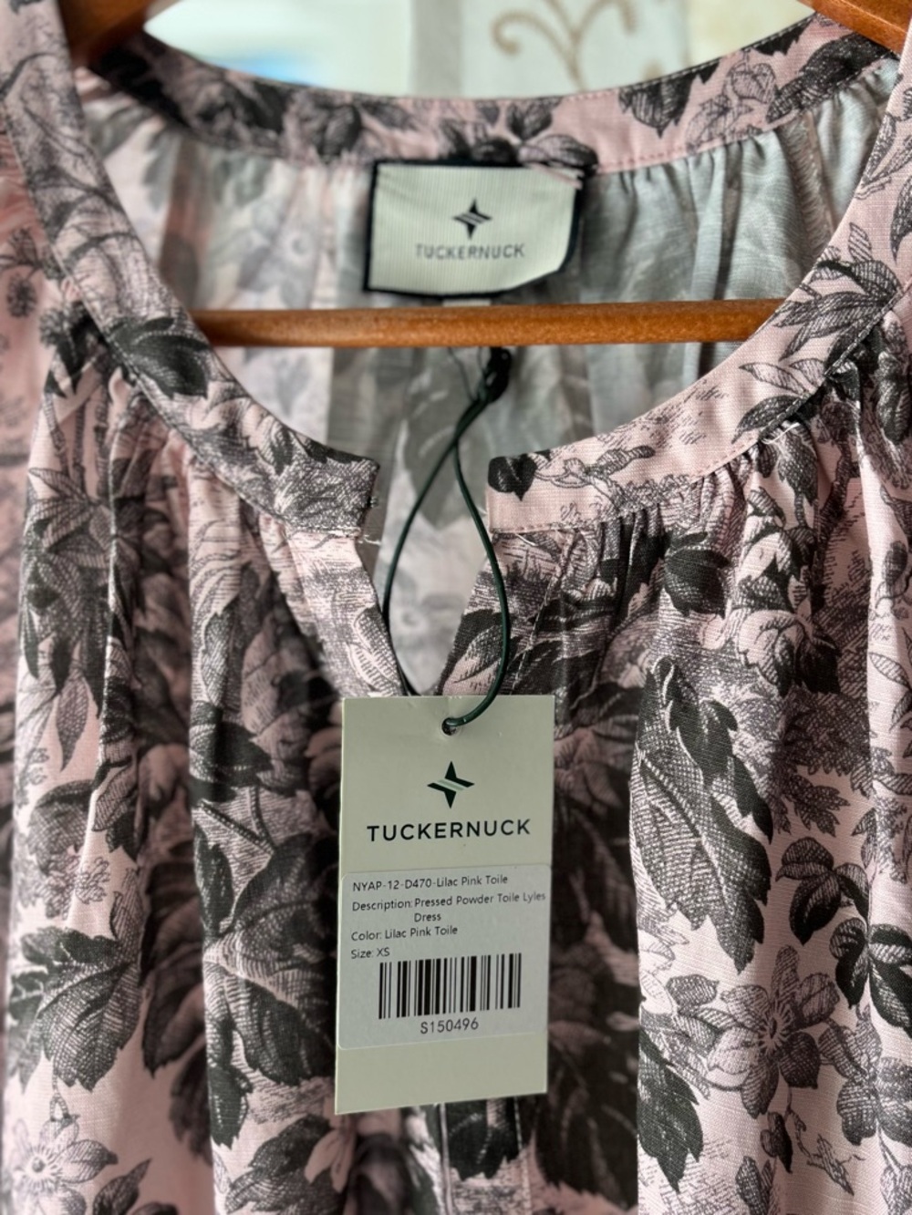 NWT Tuckernuck Toile Maxi Dress Sz XS Cottagecore Coastal Grandma Old Money Prep - Picture 4 of 7